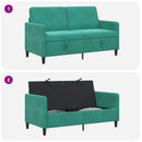 Sofa med opbevaring Turkis 152 x 78 x 87 cm Polyester
