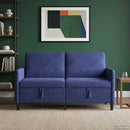 Sofa med opbevaring Politi blå 152 x 78 x 87 cm Polyester