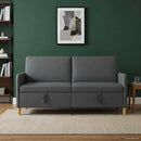 Sofa med opbevaring Mørkegrå 172 x 78 x 87 cm Polyester