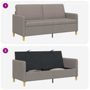 Sofa med opbevaring Gråbrun 172 x 78 x 87 cm Polyester