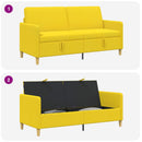 Sofa med opbevaring Lys Gul 172 x 78 x 87 cm Polyester