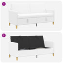 Sofa med opbevaring Hvid 172 x 78 x 87 cm Polyester