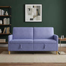 Sofa med opbevaring Jeans blå 172 x 78 x 87 cm Polyester