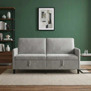 Sofa med opbevaring Lysegrå 172 x 78 x 87 cm Polyester