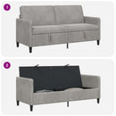 Sofa med opbevaring Lysegrå 172 x 78 x 87 cm Polyester
