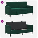 Sofa med opbevaring Mørkegrøn 172 x 78 x 87 cm Polyester
