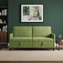 Sofa med opbevaring Lys grøn 172 x 78 x 87 cm Polyester
