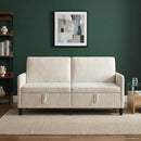 Sofa med opbevaring Cremefarvet 172 x 78 x 87 cm Polyester