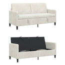 Sofa med opbevaring Cremefarvet 172 x 78 x 87 cm Polyester
