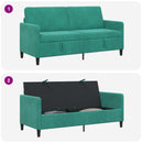 Sofa med opbevaring Turkis 172 x 78 x 87 cm Polyester