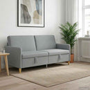 Sofa med opbevaring Lysegrå 192 x 78 x 87 cm Polyester