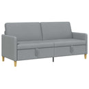 Sofa med opbevaring Lysegrå 192 x 78 x 87 cm Polyester