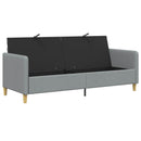Sofa med opbevaring Lysegrå 192 x 78 x 87 cm Polyester