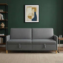 Sofa med opbevaring Mørkegrå 192 x 78 x 87 cm Polyester