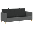 Sofa med opbevaring Mørkegrå 192 x 78 x 87 cm Polyester