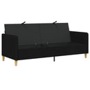 Sofa med opbevaring Sort 192 x 78 x 87 cm Polyester