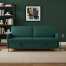 Sofa med opbevaring Mørkegrøn 192 x 78 x 87 cm Polyester