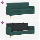 Sofa med opbevaring Mørkegrøn 192 x 78 x 87 cm Polyester
