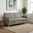 Sofa med opbevaring Gråbrun 192 x 78 x 87 cm Polyester