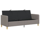 Sofa med opbevaring Gråbrun 192 x 78 x 87 cm Polyester