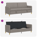 Sofa med opbevaring Gråbrun 192 x 78 x 87 cm Polyester