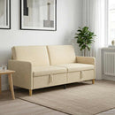 Sofa med opbevaring Cremefarvet 192 x 78 x 87 cm Polyester