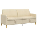 Sofa med opbevaring Cremefarvet 192 x 78 x 87 cm Polyester