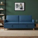 Sofa med opbevaring Blå 192 x 78 x 87 cm Polyester