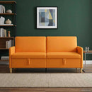Sofa med opbevaring Mørk Gul 192 x 78 x 87 cm Polyester