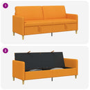Sofa med opbevaring Mørk Gul 192 x 78 x 87 cm Polyester
