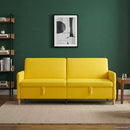 Sofa med opbevaring Lys Gul 192 x 78 x 87 cm Polyester