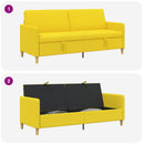 Sofa med opbevaring Lys Gul 192 x 78 x 87 cm Polyester