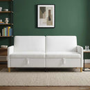 Sofa med opbevaring Hvid 192 x 78 x 87 cm Polyester