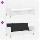 Sofa med opbevaring Hvid 192 x 78 x 87 cm Polyester