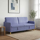 Sofa med opbevaring Jeans blå 192 x 78 x 87 cm Polyester