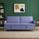 Sofa med opbevaring Jeans blå 192 x 78 x 87 cm Polyester