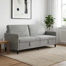 Sofa med opbevaring Lysegrå 192 x 78 x 87 cm Polyester