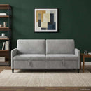Sofa med opbevaring Lysegrå 192 x 78 x 87 cm Polyester