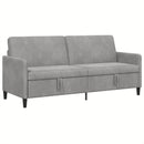 Sofa med opbevaring Lysegrå 192 x 78 x 87 cm Polyester