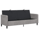Sofa med opbevaring Lysegrå 192 x 78 x 87 cm Polyester