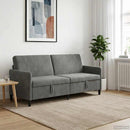 Sofa med opbevaring Mørkegrå 192 x 78 x 87 cm Polyester