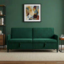 Sofa med opbevaring Mørkegrøn 192 x 78 x 87 cm Polyester