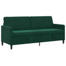 Sofa med opbevaring Mørkegrøn 192 x 78 x 87 cm Polyester
