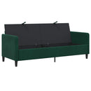 Sofa med opbevaring Mørkegrøn 192 x 78 x 87 cm Polyester