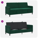 Sofa med opbevaring Mørkegrøn 192 x 78 x 87 cm Polyester