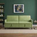 Sofa med opbevaring Lys grøn 192 x 78 x 87 cm Polyester