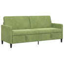Sofa med opbevaring Lys grøn 192 x 78 x 87 cm Polyester