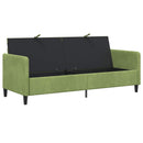 Sofa med opbevaring Lys grøn 192 x 78 x 87 cm Polyester