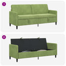 Sofa med opbevaring Lys grøn 192 x 78 x 87 cm Polyester