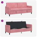 Sofa med opbevaring Lyserød 192 x 78 x 87 cm Polyester